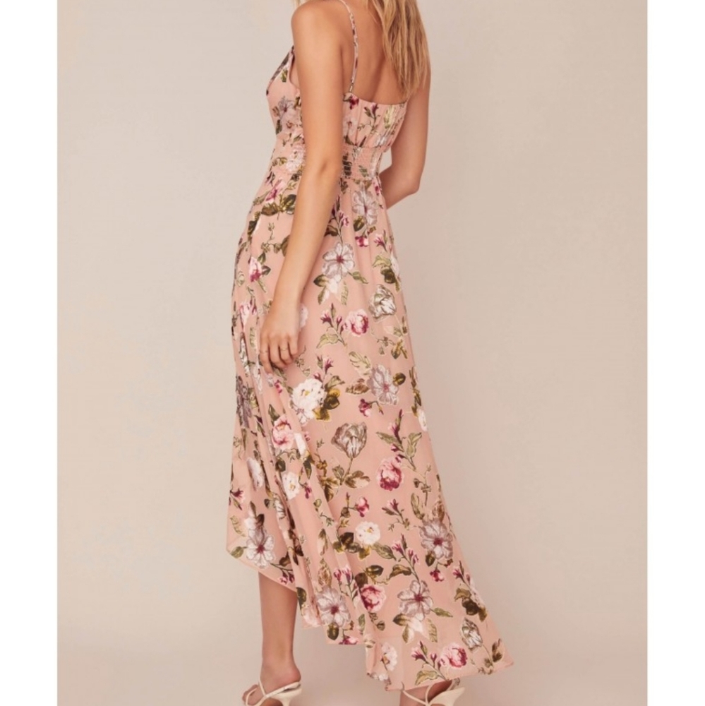 Astr Peach Floral Dress
